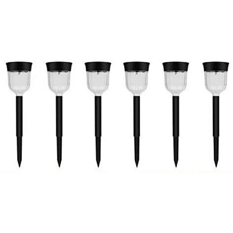 DENFER Black Plastic Solar Powered LED Pathway Light Wayfair Canada